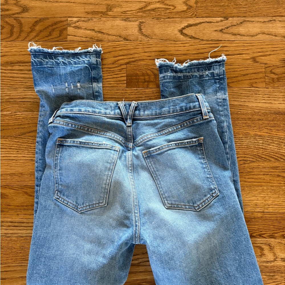 Veronica Beard Light Blue High-Rise Straight Crop Jeans - Picture 2 of 5